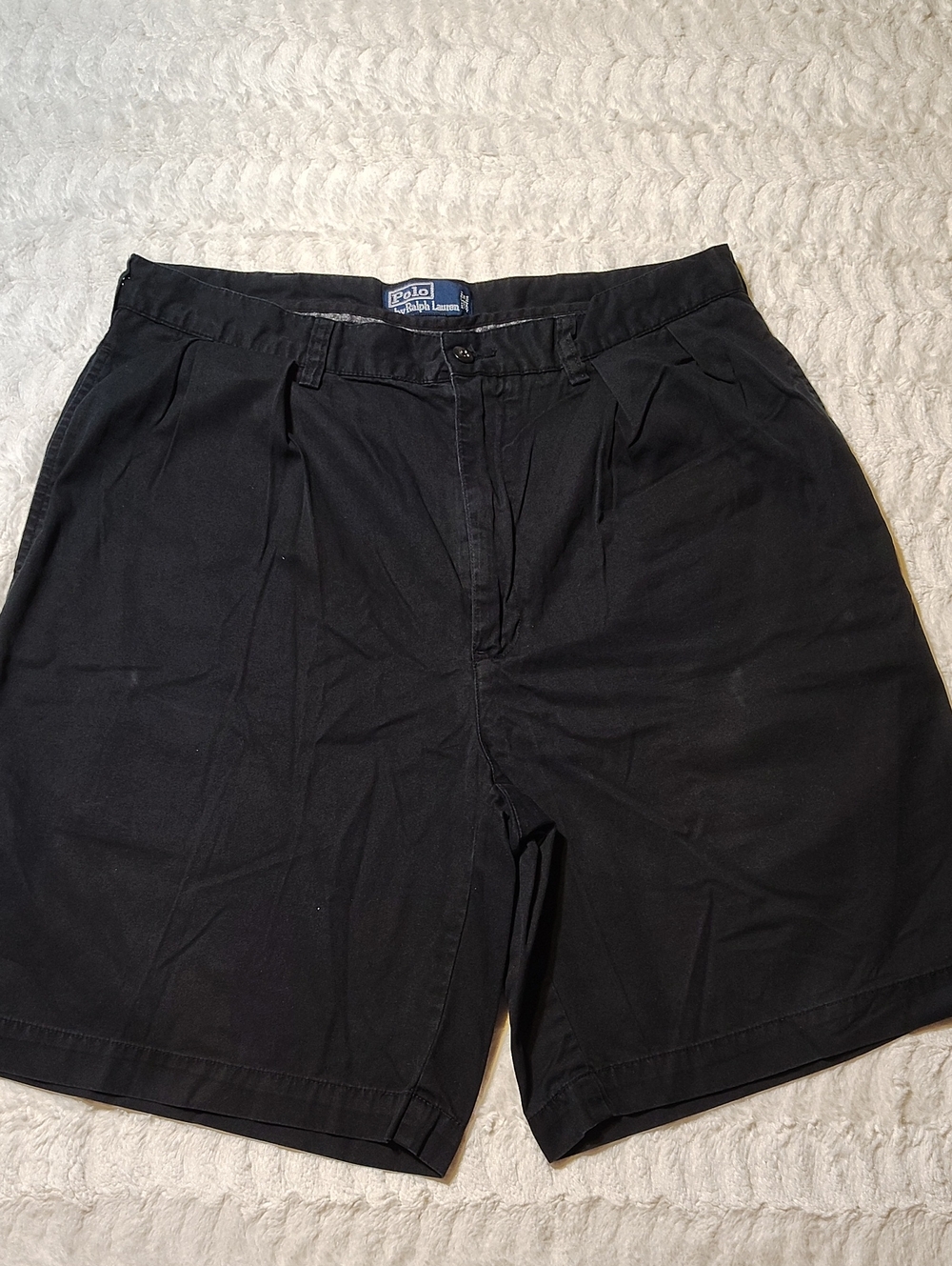 Polo by Ralph Lauren Black Flat-Front Men’s Shorts